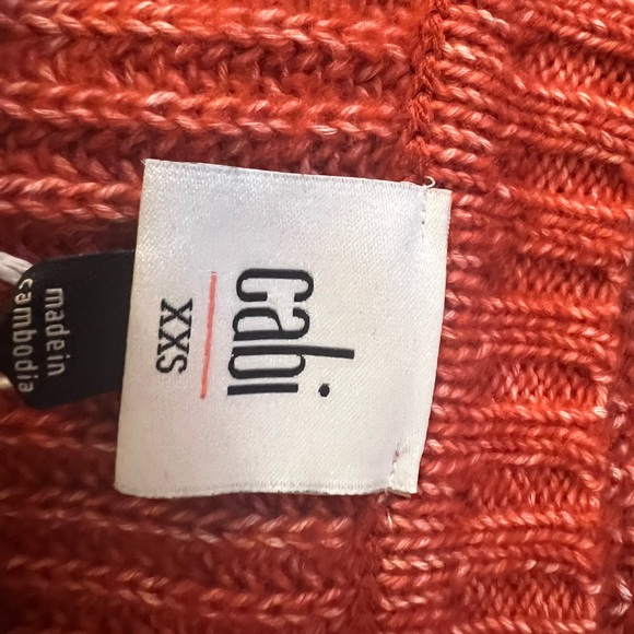 CAbi Women's Cable Knit Sweater - Rust - Picture 8 of 9